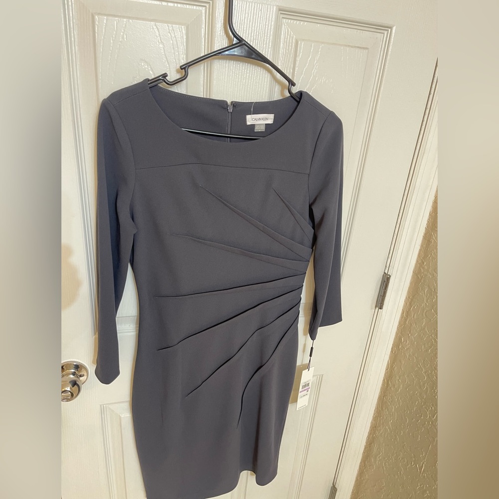 Gray long sleeve Calvin Klein dress. Never worn